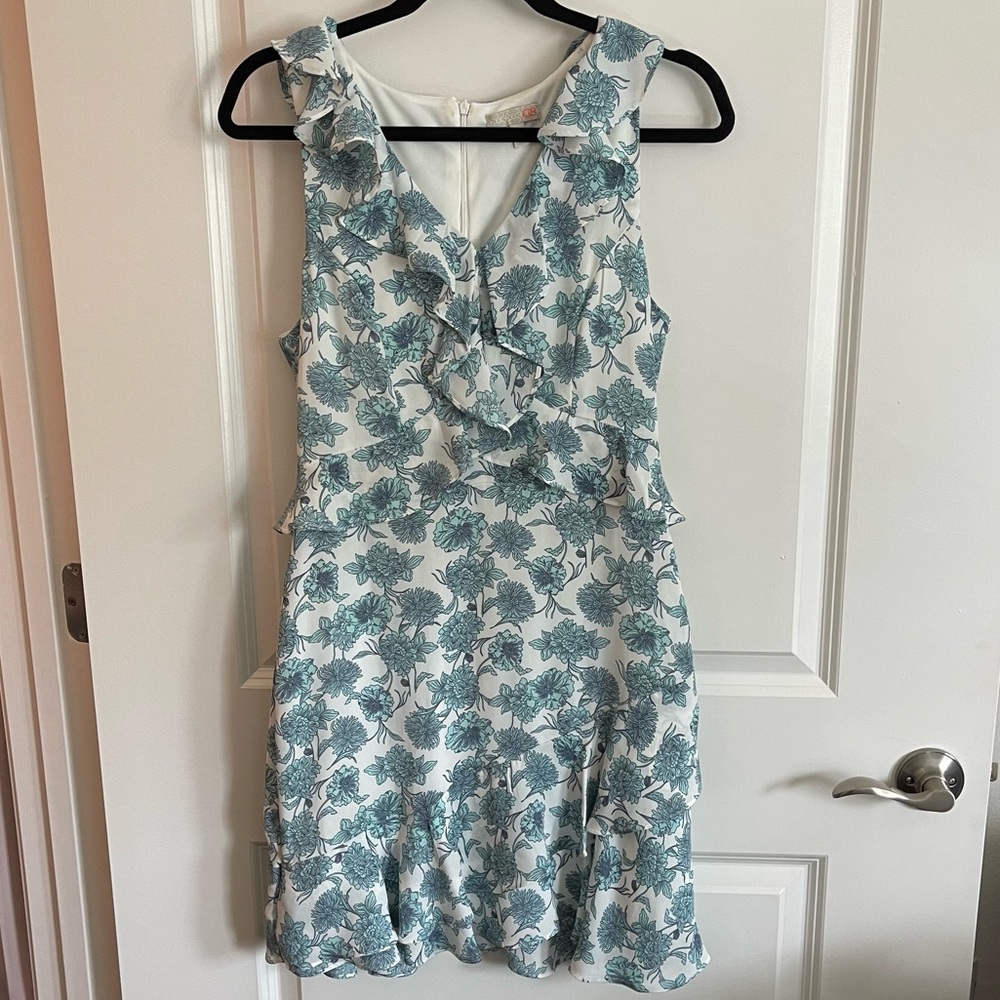 Turquoise & White Dress